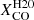 $ X^\text{H20} _\mathrm{CO} $
