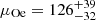 $ \mu_{\mathrm{Oe}} = 126^{+39}_{-32} $
