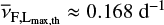 ${{\bar v}_{{\rm{F,}}{{\rm{L}}_{\max ,{\rm{th}}}}}} \approx 0.168{{\rm{d}}^{ - 1}}$