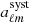 $ a_{\ell m}^{\mathrm{syst}} $
