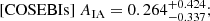 $$ \begin{aligned} \mathrm{[COSEBIs] }~A_{\mathrm{IA}}&= 0.264_{-0.337}^{+0.424} ; \end{aligned} $$