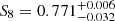 $ S_8 = 0.771^{+0.006}_{-0.032} $
