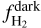 $f_{{{\rm{H}}_{\rm{2}}}}^{{\rm{dark}}}$