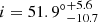 $ {i=51.9^\circ}^{+5.6}_{-10.7} $