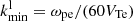 $ k^{\mathrm{l}}_{\mathrm{min}}=\omega_{\mathrm{pe}}/(60V_{\mathrm{Te}}) $