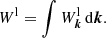 $$ \begin{aligned} W^\mathrm{l}=\int W^\mathrm{l}_{\boldsymbol{k}} \, \mathrm{d} \boldsymbol{k}. \end{aligned} $$