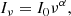 $$ \begin{aligned} I_\nu = I_0 \nu ^{\alpha }, \end{aligned} $$