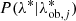 $ P(\lambda^*|\lambda^*_{{\rm ob},j}) $