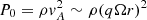 $ P_0=\rho v_A^2 \sim \rho(q\Omega r)^2 $