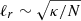 $ \ell_r\sim \sqrt{\kappa/N} $