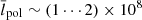 $ \overline{l}_{\mathrm{pol}}\sim (1 \cdots 2)\times 10^8\, $