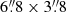 $ 6{{\overset{\prime\prime}{.}}}8 \times 3{{\overset{\prime\prime}{.}}}8 $