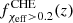 $ f^{\rm CHE}_{\chi_{\rm eff} > 0.2}(z) $