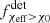 $ f^{\rm det}_{\chi_{\rm eff} > \chi_0} $