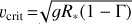 $\sqrt {g{R_*}\left( {1 - {\rm{\Gamma }}} \right)} $