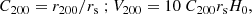 $$ \begin{aligned} C_{200} = r_{200}/r_{\rm s} \;; V_{200} = 10\ C_{200}r_{\rm s} H_0, \end{aligned} $$