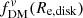 $ f_{\mathrm{DM}}^{\mathit{v}}(R_{\mathrm{e,disk}}) $