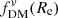 $ f_{\mathrm{DM}}^{\mathit{v}}(R_{\mathrm{e}}) $