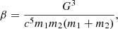 $$ \begin{aligned}&\beta = \frac{G^3}{c^5 m_1m_2(m_1+m_2)}, \end{aligned} $$