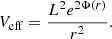 $$ \begin{aligned} V_{\mathrm{eff} }=\frac{L^2e^{2\Phi (r)}}{r^2} . \end{aligned} $$