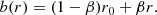 $$ \begin{aligned} b(r)=(1-\beta )r_0+\beta r. \end{aligned} $$