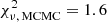 $ \chi^2_{\nu,\,{\rm MCMC}} = 1.6 $