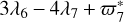 $3{\lambda _6} - 4{\lambda _7} + \varpi _7^*$