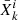 $ \bar{X}^i_k $