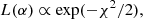 $$ \begin{aligned} L(\alpha ) \propto \exp (-\chi ^2/2), \end{aligned} $$