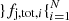 $ \} f_{\mathrm{j,tot},i} \{_{i=1}^{N} $