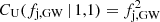 $$ \begin{aligned} C_{\rm U}(f_{\rm j,GW}\,|\,1,1)=f_{\rm j,GW}^2 \end{aligned} $$