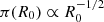 $ \pi(R_0)\propto R_0^{-1/2} $