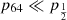 $ p_{\mathrm{64}}\ll p_{\frac{1}{2}} $