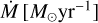 $\dot M\left[ {{M_ \odot }{\rm{y}}{{\rm{r}}^{ - 1}}} \right]$
