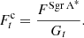 $$ \begin{aligned} F^{\text{c}}_t = \frac{F^{\mathrm{Sgr\,A}^{*}}}{G_t}. \end{aligned} $$