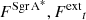 $ {F^{\text{Sgr\,A}^{*}}},{F^{\text{ext}}}_{t} $