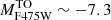 $ M_{\mathrm{F475W}}^{\mathrm{TO}}\sim-7.3 $