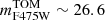 $ m_{\mathrm{F475W}}^{\mathrm{TOM}}\sim26.6 $