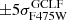 $ \pm5\sigma_{\mathrm{F475W}}^{\mathrm{GCLF}} $