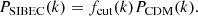 $$ \begin{aligned} P_{\mathrm{SIBEC}}(k) = f_{\mathrm{cut}}(k) P_{\mathrm{CDM}}(k). \end{aligned} $$