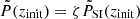 $ \tilde{P}(z_{\mathrm{init}})=\zeta \tilde{P}_{\mathrm{SI}}(z_{\mathrm{init}}) $