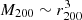 $ M_{200} \sim r_{200}^3 $