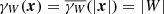 $ \gamma_{W}(\boldsymbol{x})=\overline{\gamma_{W}}(|\boldsymbol{x}|)=|{W}| $