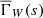 $ \overline{\Gamma}_{W}(s) $