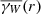 $ \overline{\gamma_{W}}(r) $