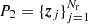 $ P_2=\{{\boldsymbol{z}}_j\}_{j=1}^{{{{N_{\text{r}}}}}} $