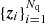$ \{{\boldsymbol{z}}_i\}_{i=1}^{{{{N_{\text{q}}}}}} $