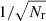 $ 1/\sqrt{{{{N_{\text{r}}}}}} $