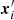 $ {\boldsymbol{x}}_i^\prime $