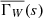 $ \overline{\Gamma_{W}}(s) $